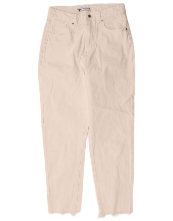 Jeans affusolati da donna Zara EU 38 Small W28 L28 Cotone bianco