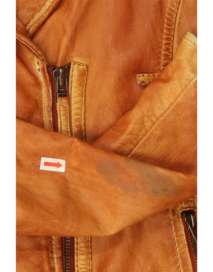 Giacca da motociclista in pelle da donna Gipsy UK 14 Pelle marrone medio