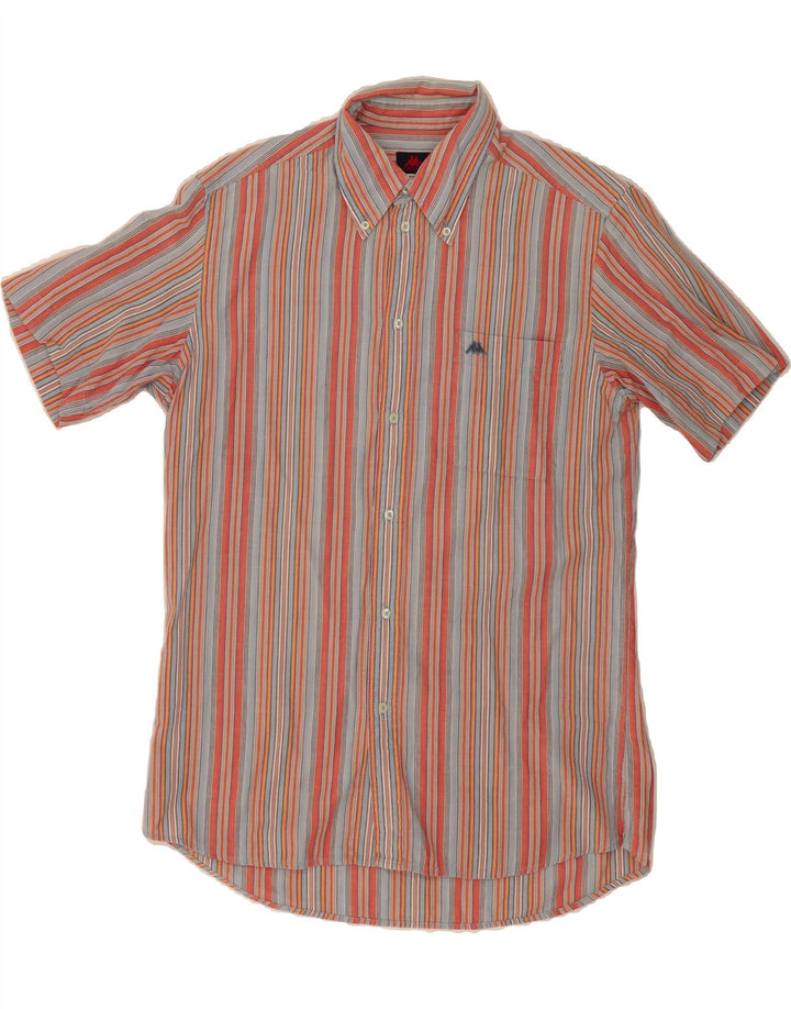 KAPPA Mens Short Sleeve Shirt Large Multicoloured Striped Cotton Vintage Kappa and Second-Hand Kappa from Messina Hembry 