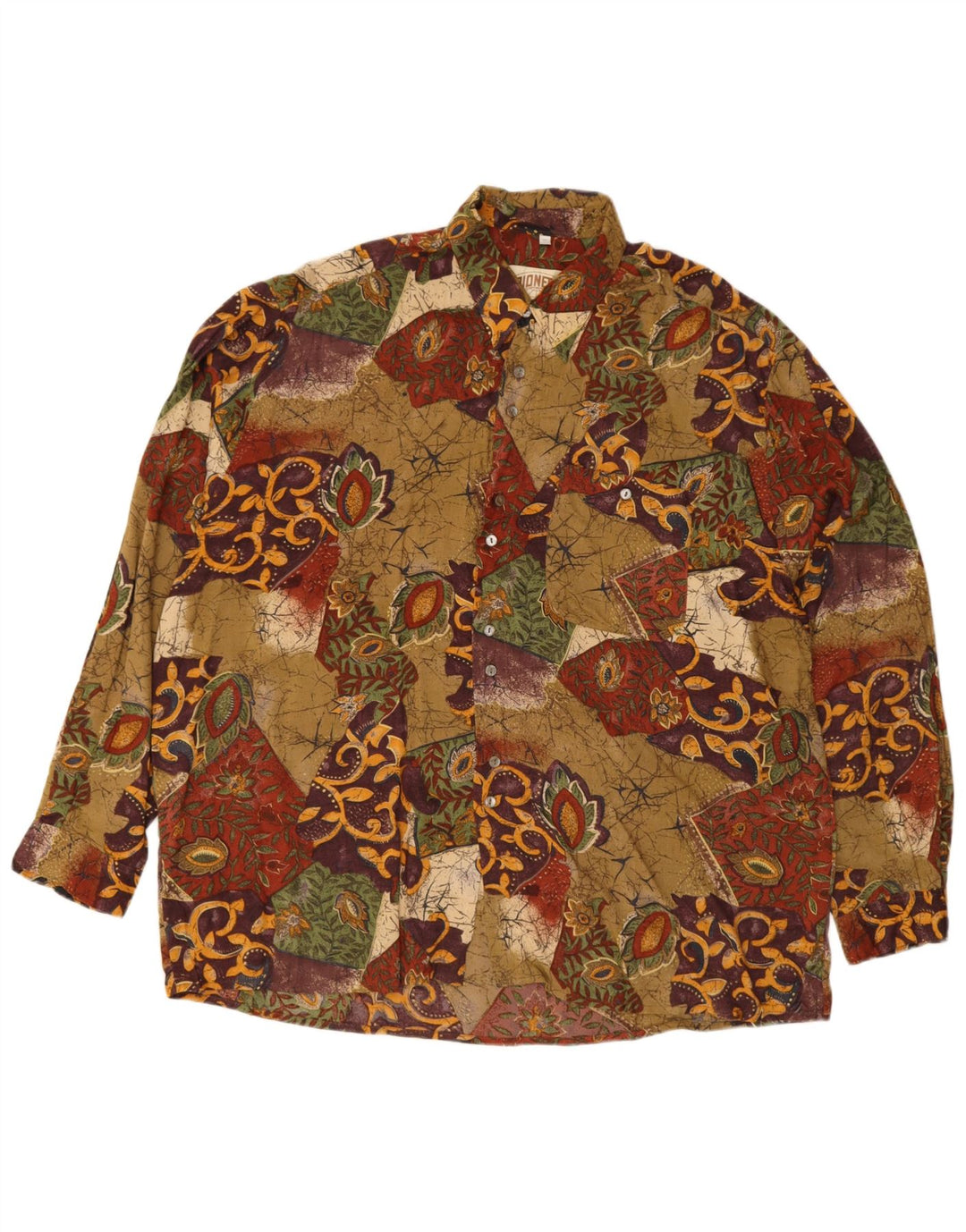 Camicia da uomo Pioneer Taglia 43/44 XL Patchwork multicolore