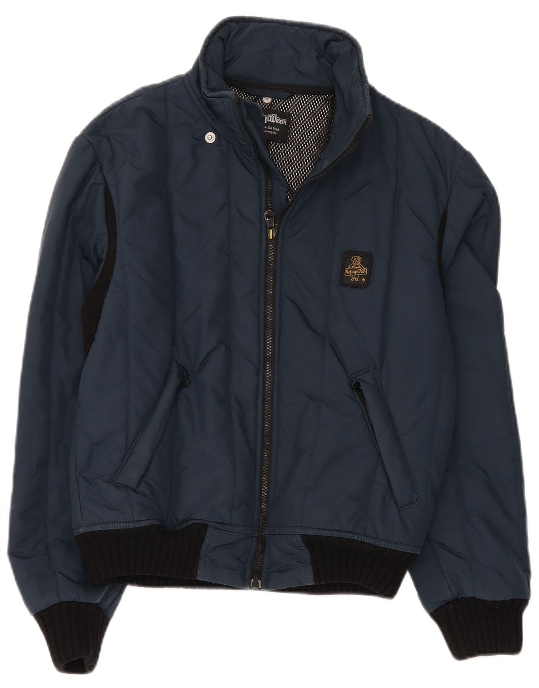 REFRIGIWEAR Giubbotto bomber da uomo UK 36 Small Blu Navy Poliammide