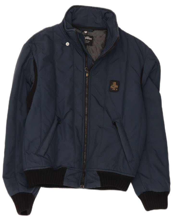 REFRIGIWEAR Giubbotto bomber da uomo UK 36 Small Blu Navy Poliammide