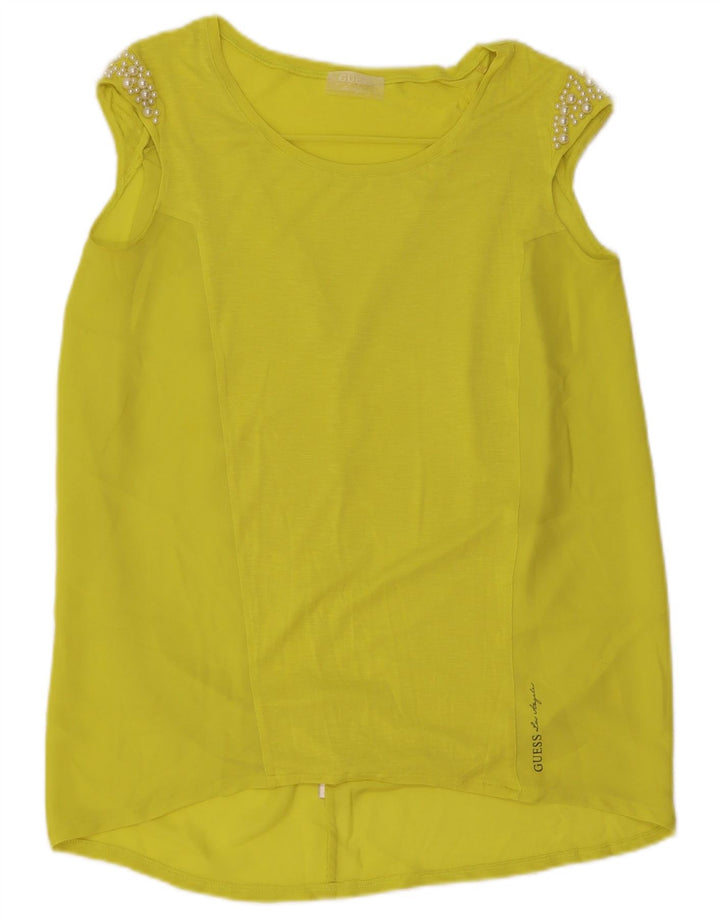 Abito tunica senza maniche da donna Guess UK 14 giallo medio