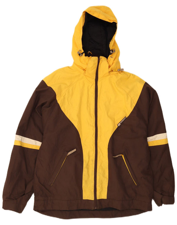 Giacca a vento con cappuccio da uomo Billabong UK 40 Large Marrone Colorblock