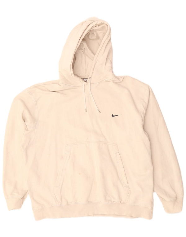 Felpa con cappuccio da uomo Nike 2XL cotone bianco sporco sportivo