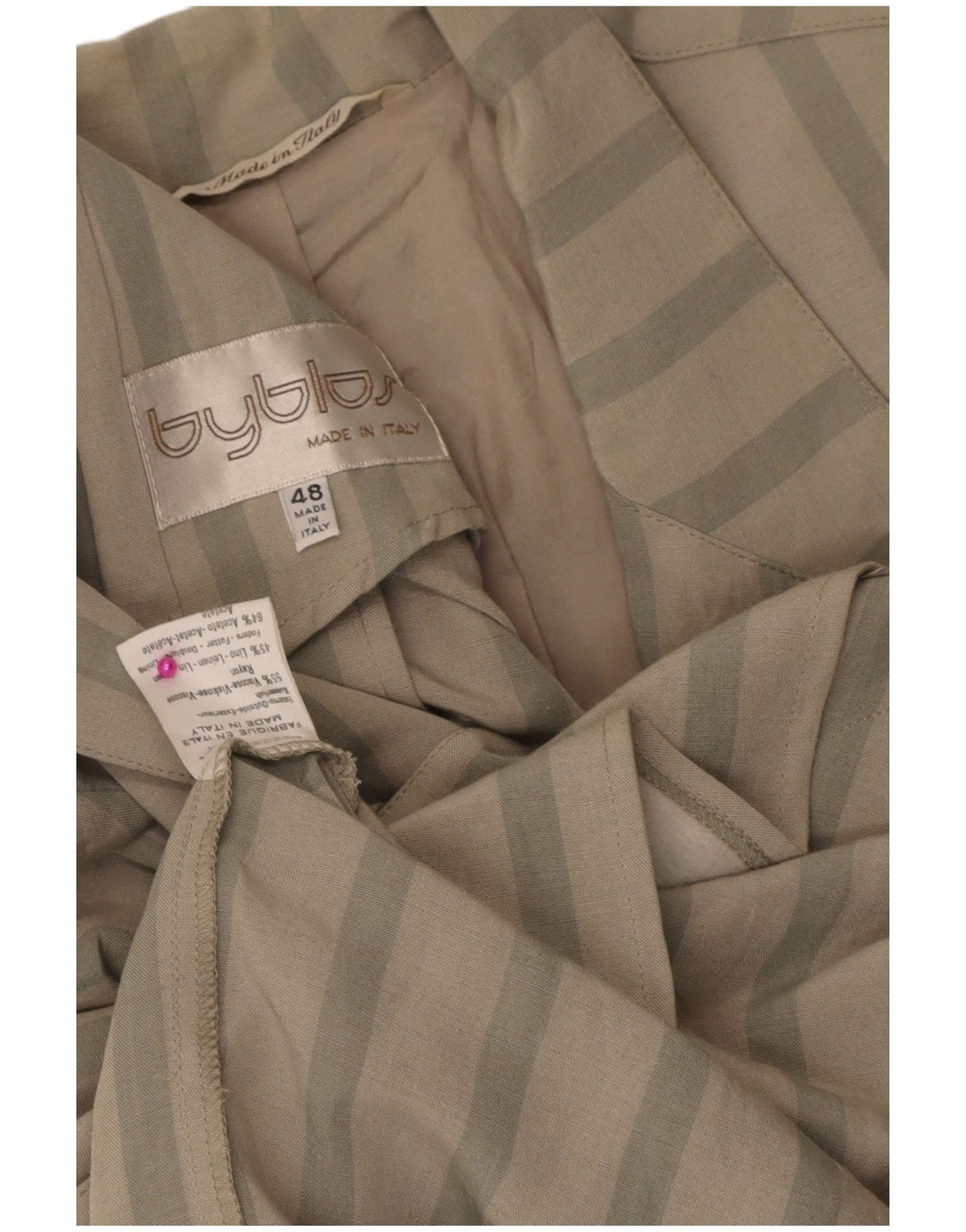 Giacca blazer a 2 bottoni da uomo Byblos IT 48 Viscosa a righe grigio medio
