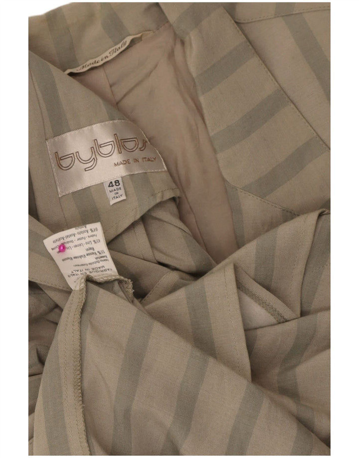 Giacca blazer a 2 bottoni da uomo Byblos IT 48 Viscosa a righe grigio medio