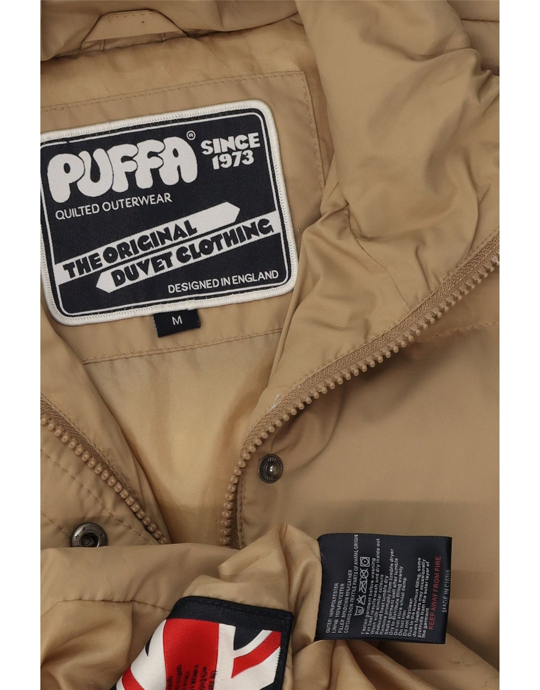 Cappotto imbottito da donna Puffa UK 14 Poliestere beige medio