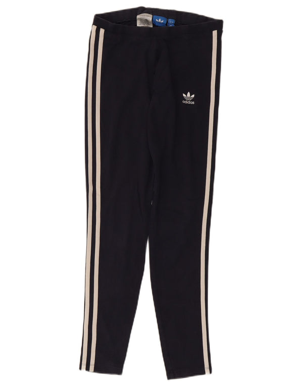 Leggings Adidas da donna UK 8 Small in cotone blu navy