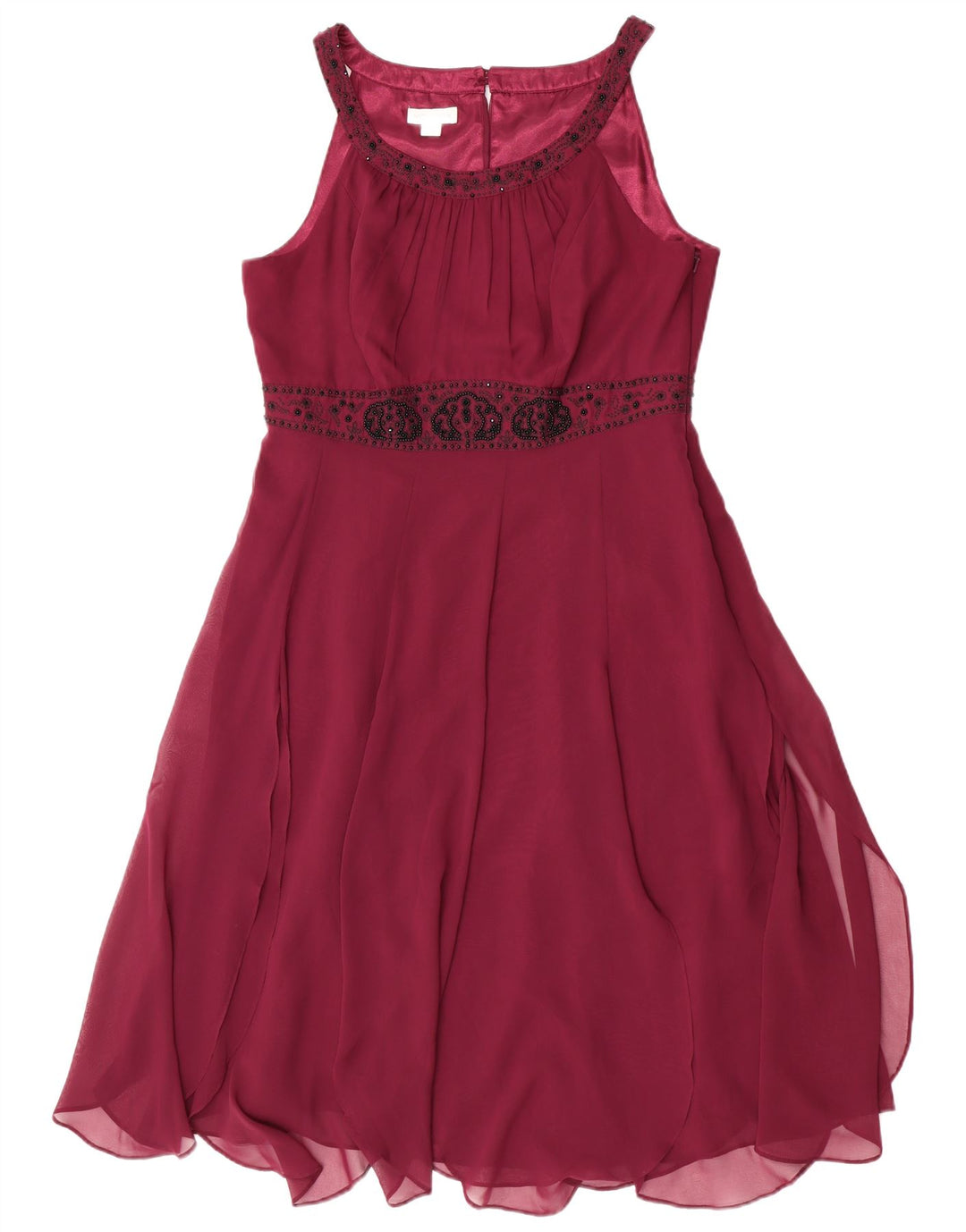 Abito a trapezio senza maniche da donna Monsoon UK 16 Grande poliestere marrone