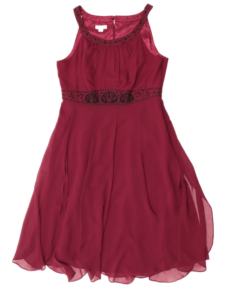 Abito a trapezio senza maniche da donna Monsoon UK 16 Grande poliestere marrone