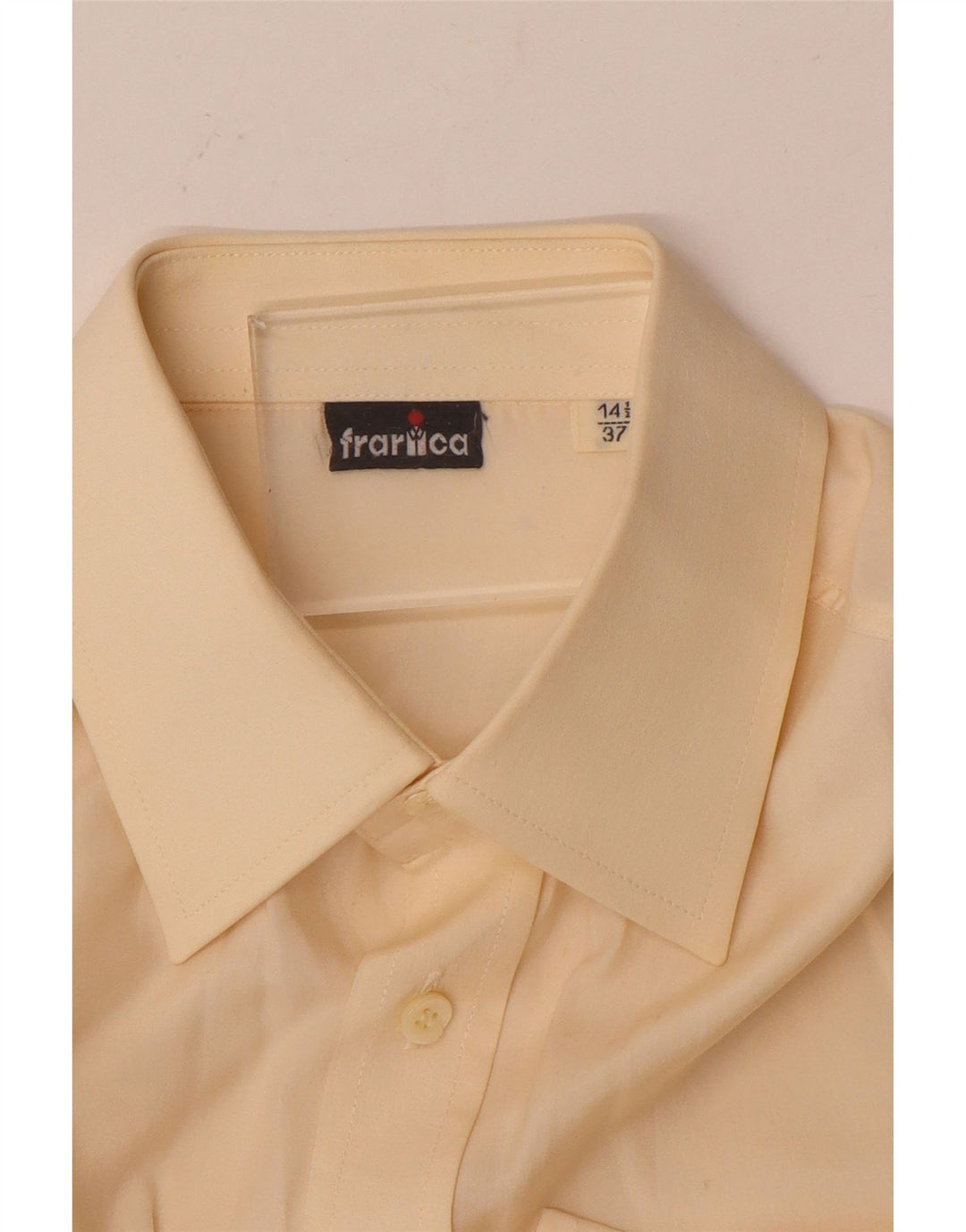 Camicia da uomo vintage taglia 37 14 1/2 piccola beige