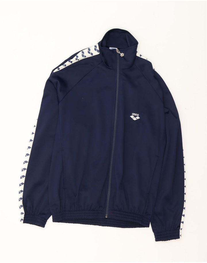 Giacca sportiva da uomo con grafica Arena, grande, color block blu navy
