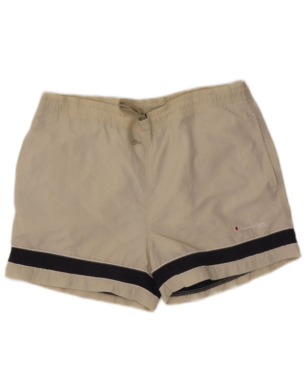 Pantaloncini da bagno da uomo Champion color beige medio