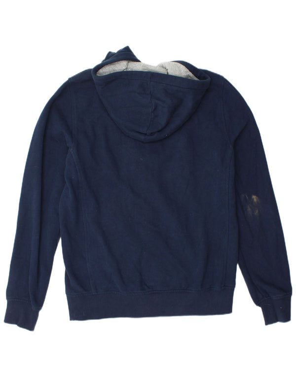 TOMMY HILFIGER Maglione con cappuccio e zip da uomo piccolo in cotone blu navy