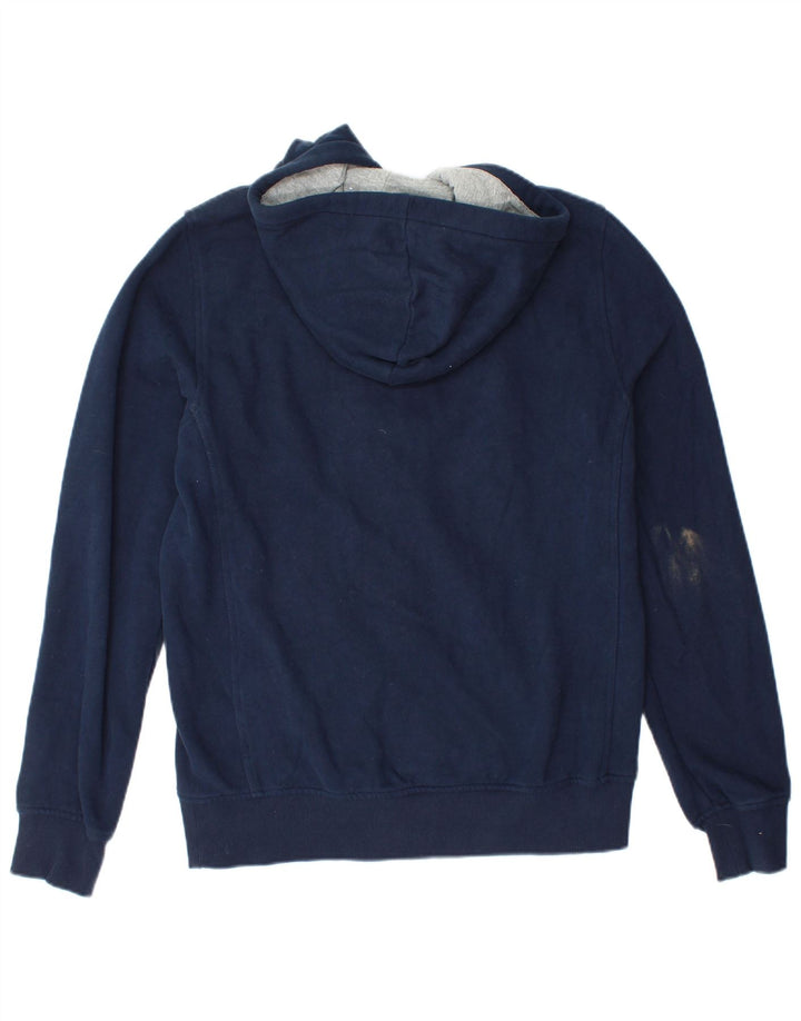 TOMMY HILFIGER Maglione con cappuccio e zip da uomo piccolo in cotone blu navy
