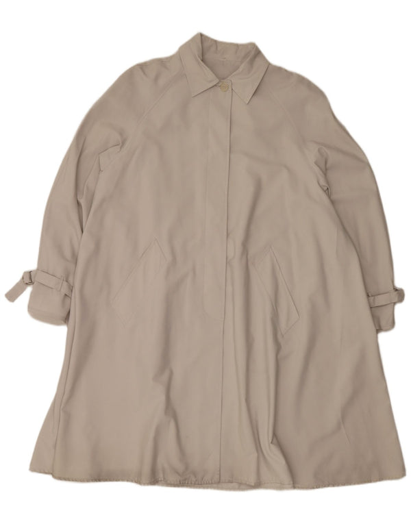 Trench oversize vintage da donna EU 44 XL Grigio