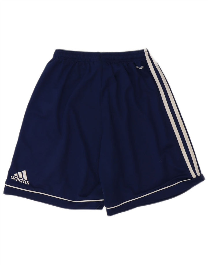Pantaloncini sportivi Adidas Climalite da uomo piccoli in poliestere blu navy