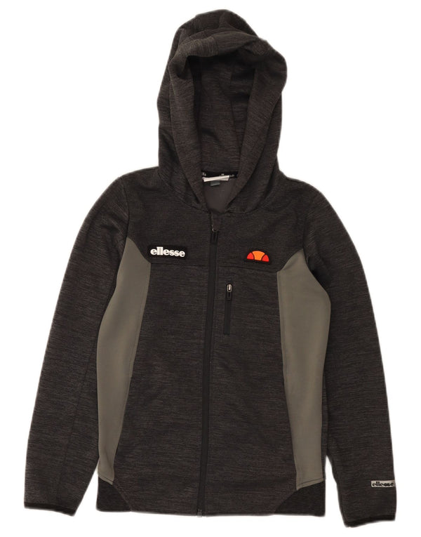 Maglione con cappuccio e zip per ragazzi Ellesse 9-10 anni in poliestere color block grigio