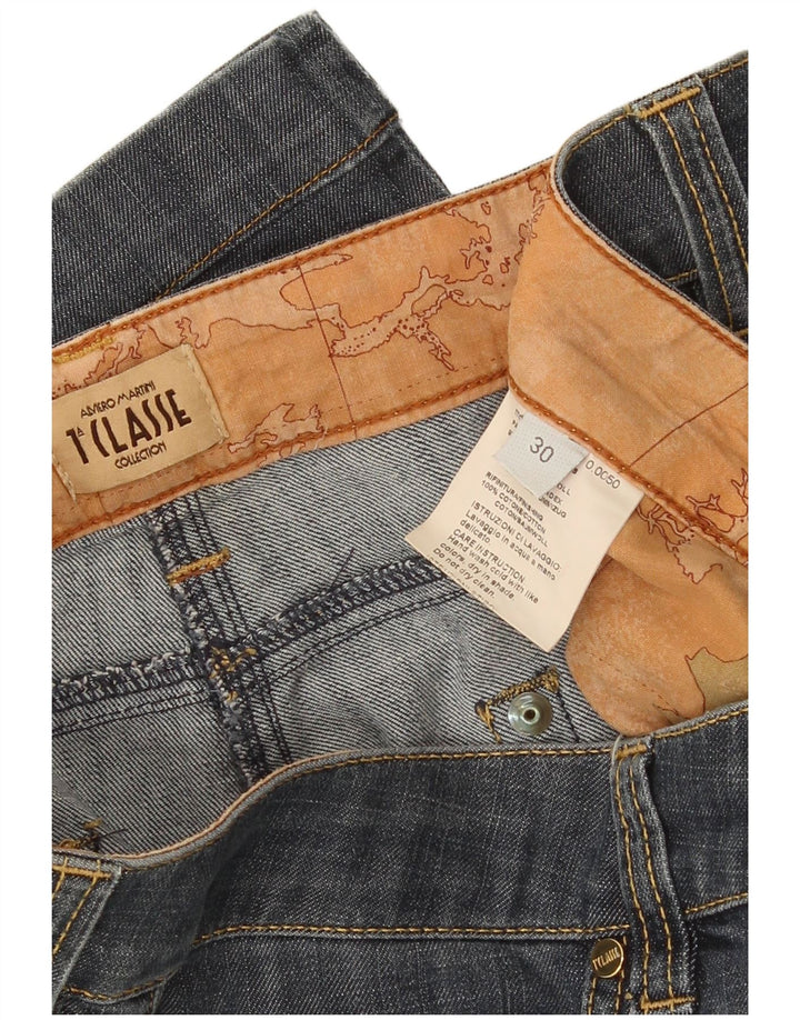 Jeans dritti da donna ALVIERO MARTINI W30 L29 cotone blu navy