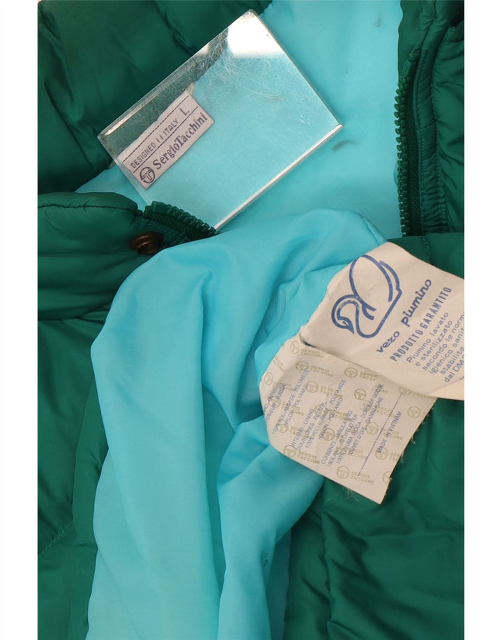 Giacca imbottita da uomo Sergio Tacchini UK 40 Large Verde in poliammide