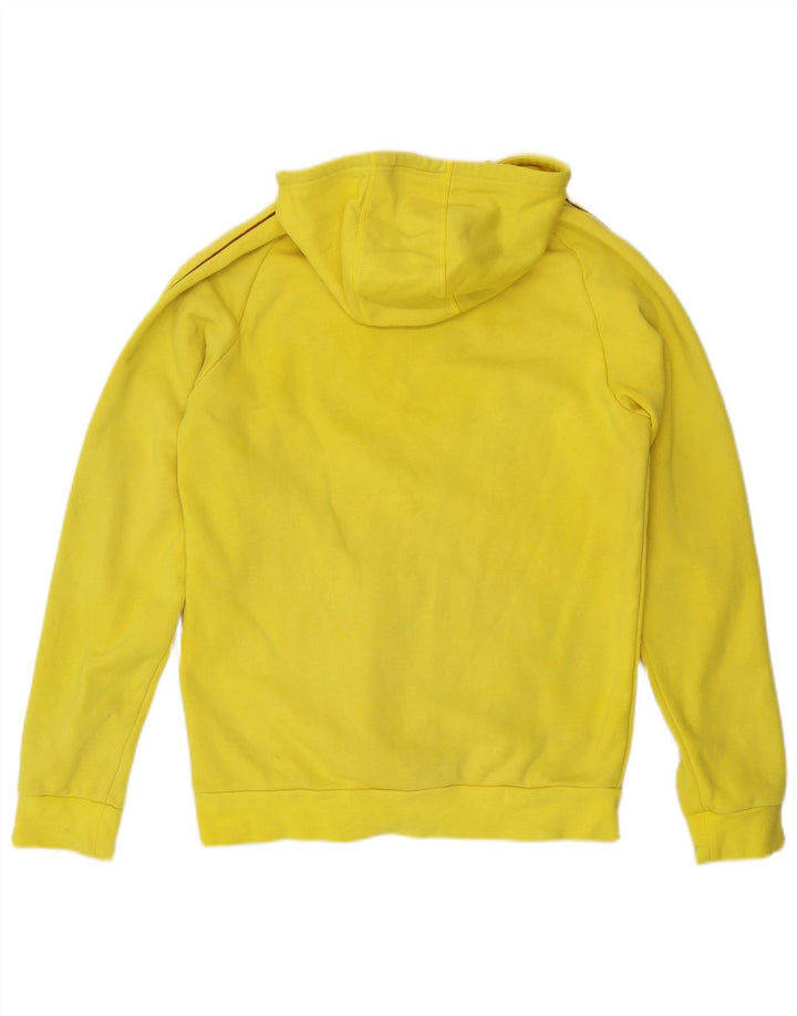 Maglione con cappuccio da uomo Adidas in cotone giallo medio