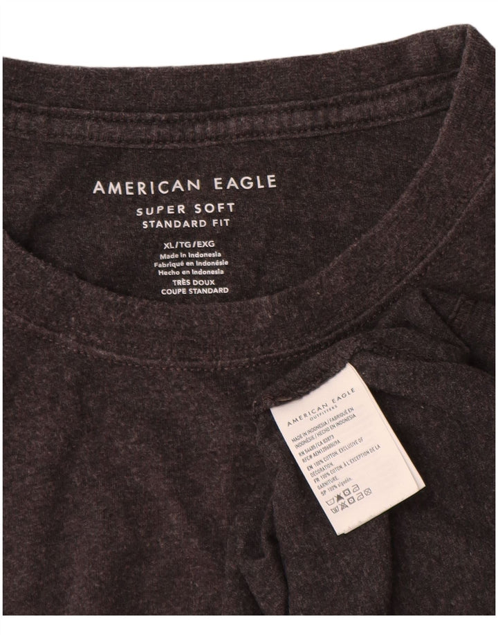 T-shirt da uomo con vestibilità standard American Eagle Top XL in cotone grigio