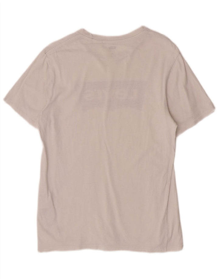Levi's T-shirt grafica da uomo con vestibilità regolare e piccolo logo in cotone bianco