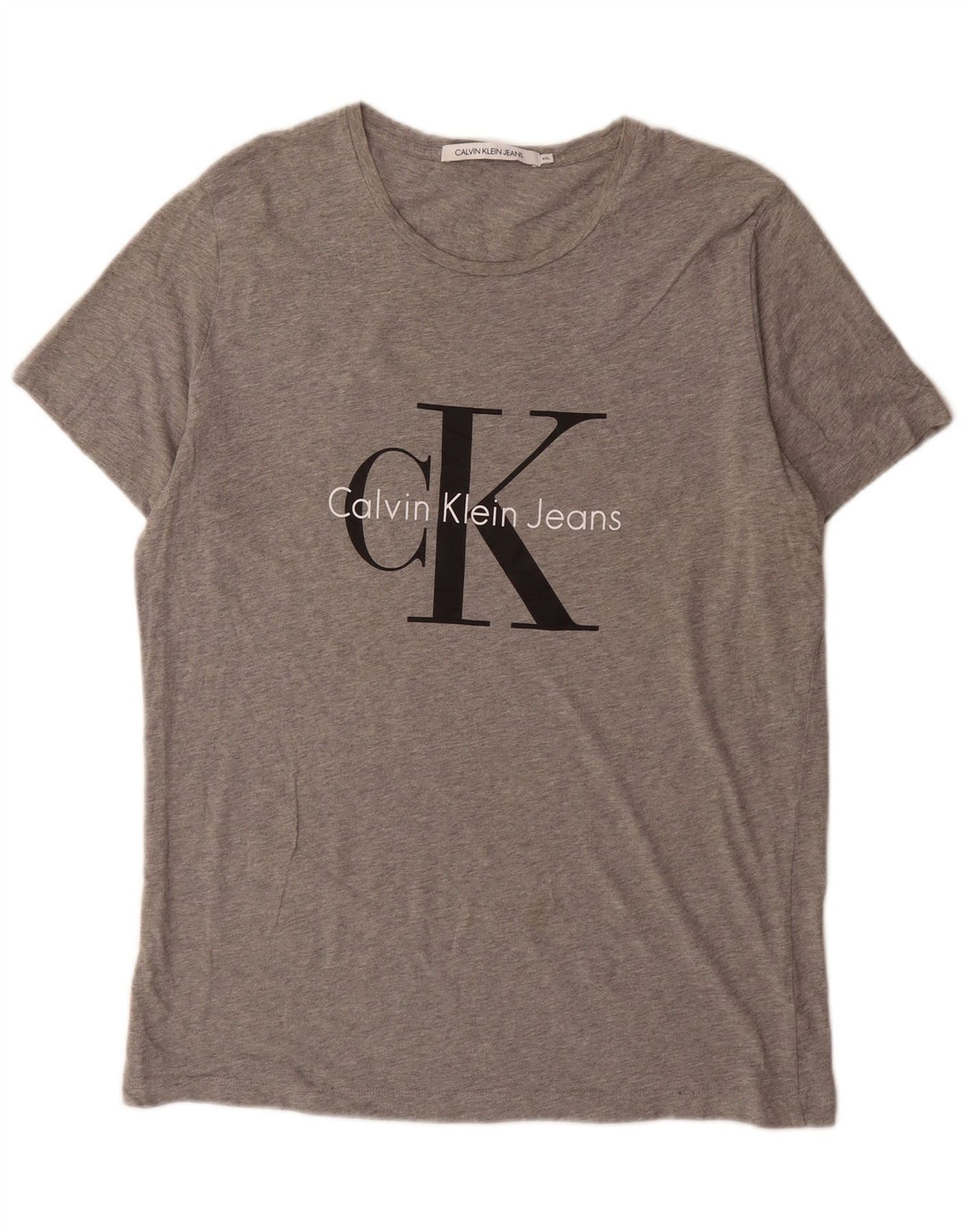 Maglietta grafica da uomo Calvin Klein Jeans Top 2XL Grigia