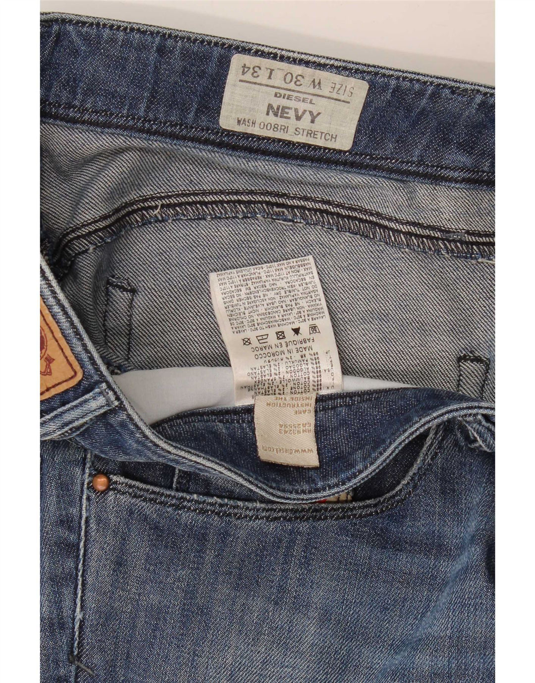 Jeans da donna Diesel Nevy Slim W30 L34 cotone blu