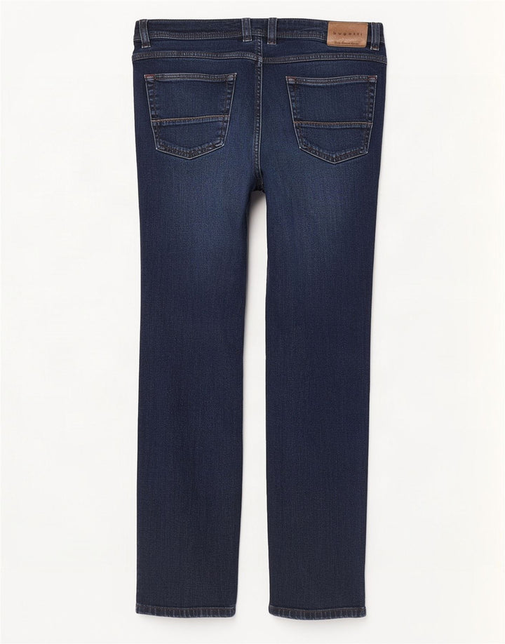 Jeans dritti Bugatti da uomo Nevada W36 L32 cotone blu navy