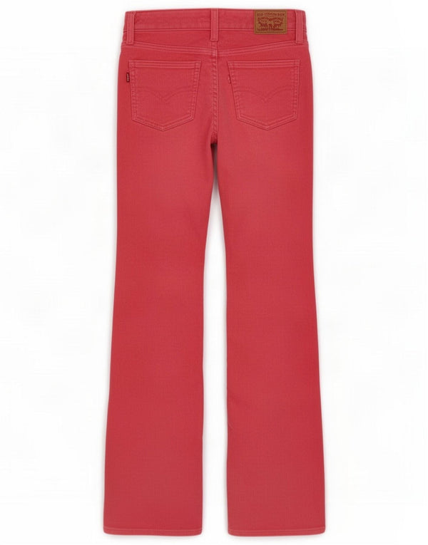 Levi's Pantaloni di velluto a coste super bassi da donna W24 L30 Cotone rosa