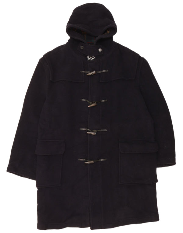 GLOVERALL Montgomery con cappuccio da uomo UK 46 3XL Lana blu navy