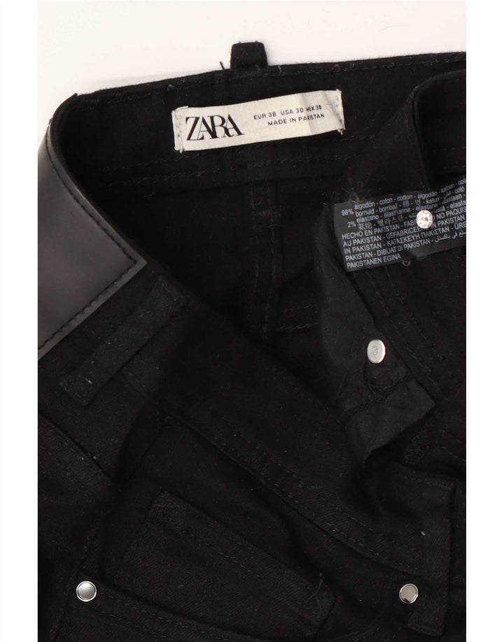 Jeans slim da uomo Zara EU 38 Small W30 L25 cotone nero