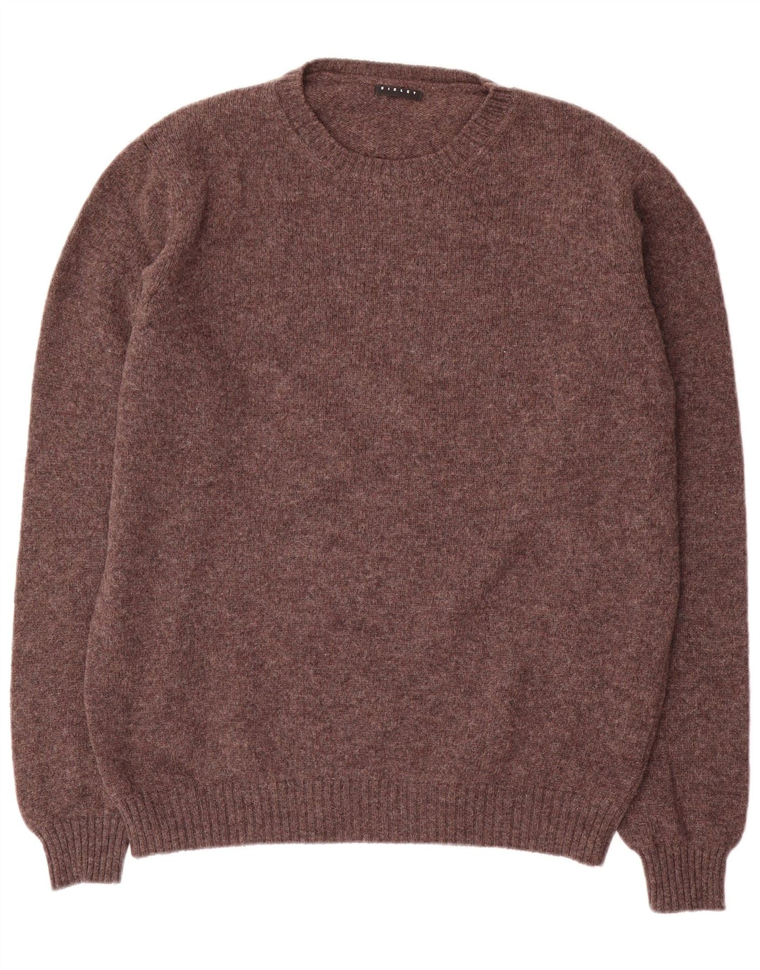 Maglione maglione girocollo da uomo Sisley 2XL lana marrone