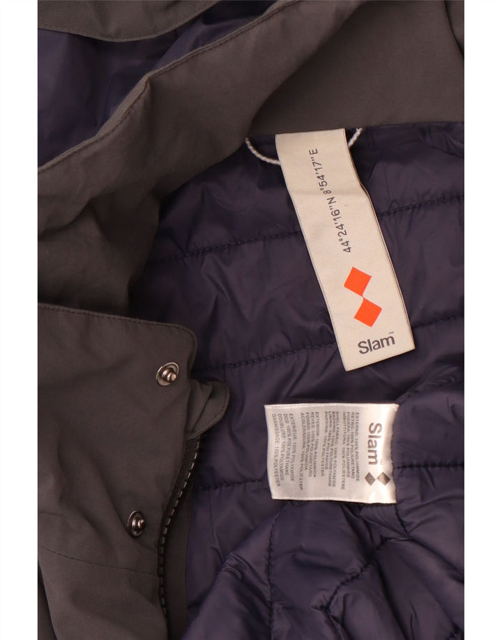 Giacca imbottita con cappuccio da uomo Slam UK 42 XL Poliammide grigia