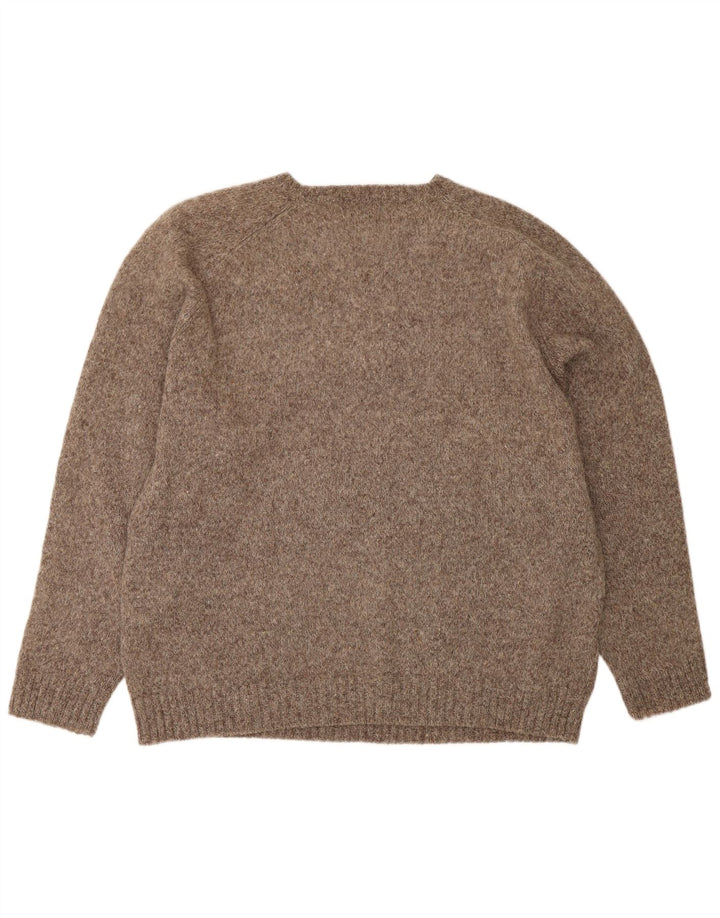 Maglione maglione girocollo da uomo KAPPA 2XL lana screziata marrone