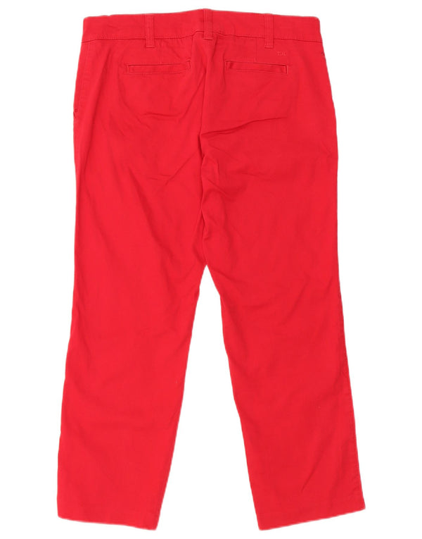 Pantaloni corti dritti da donna Tommy Hilfiger US 4 Small W30 L24 Rossi