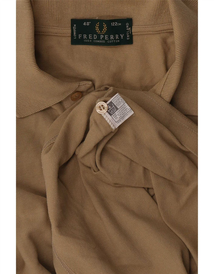Polo da uomo Fred Perry grande in cotone kaki