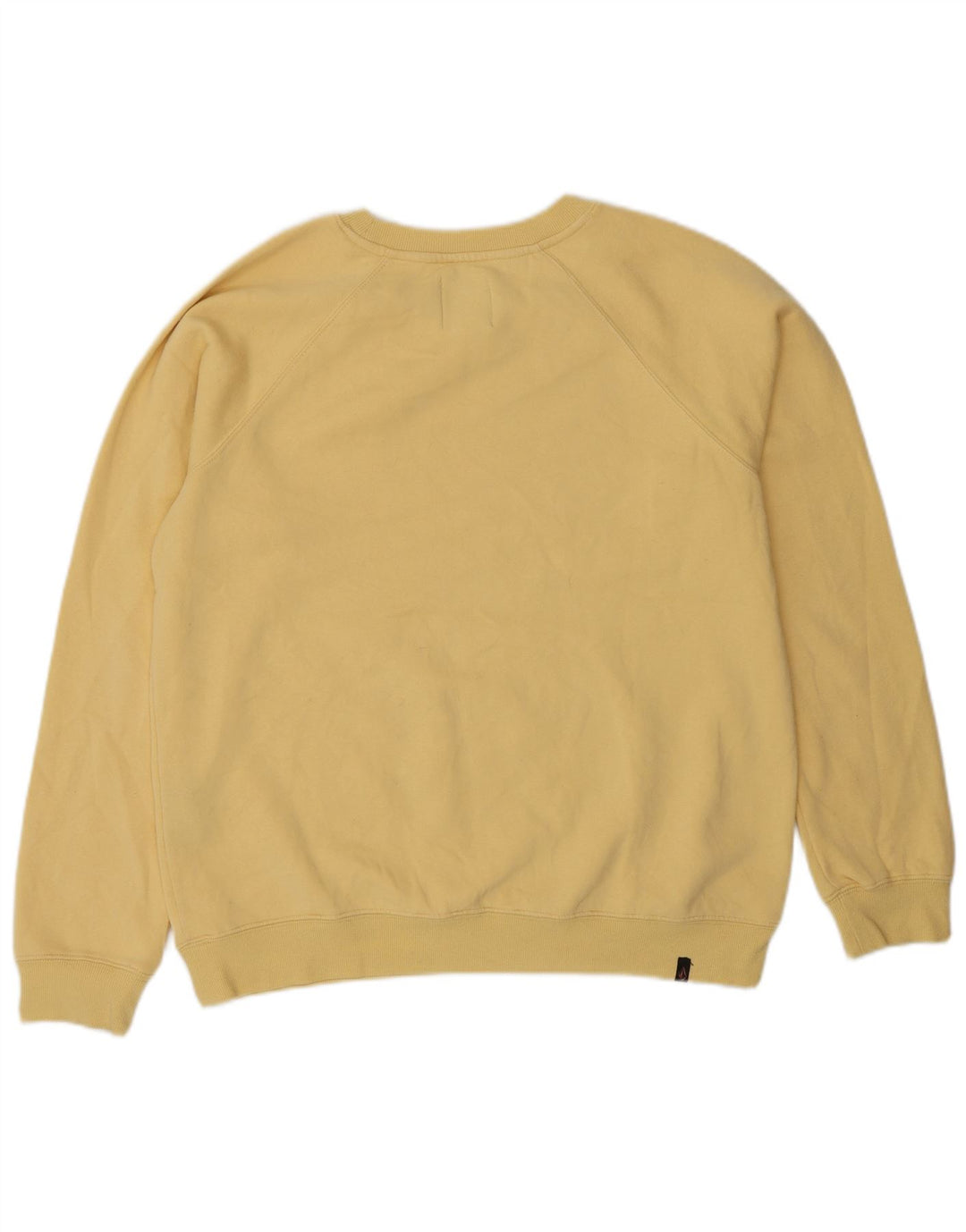 Felpa con grafica da donna VOLCOM Maglione UK 14 Cotone giallo medio