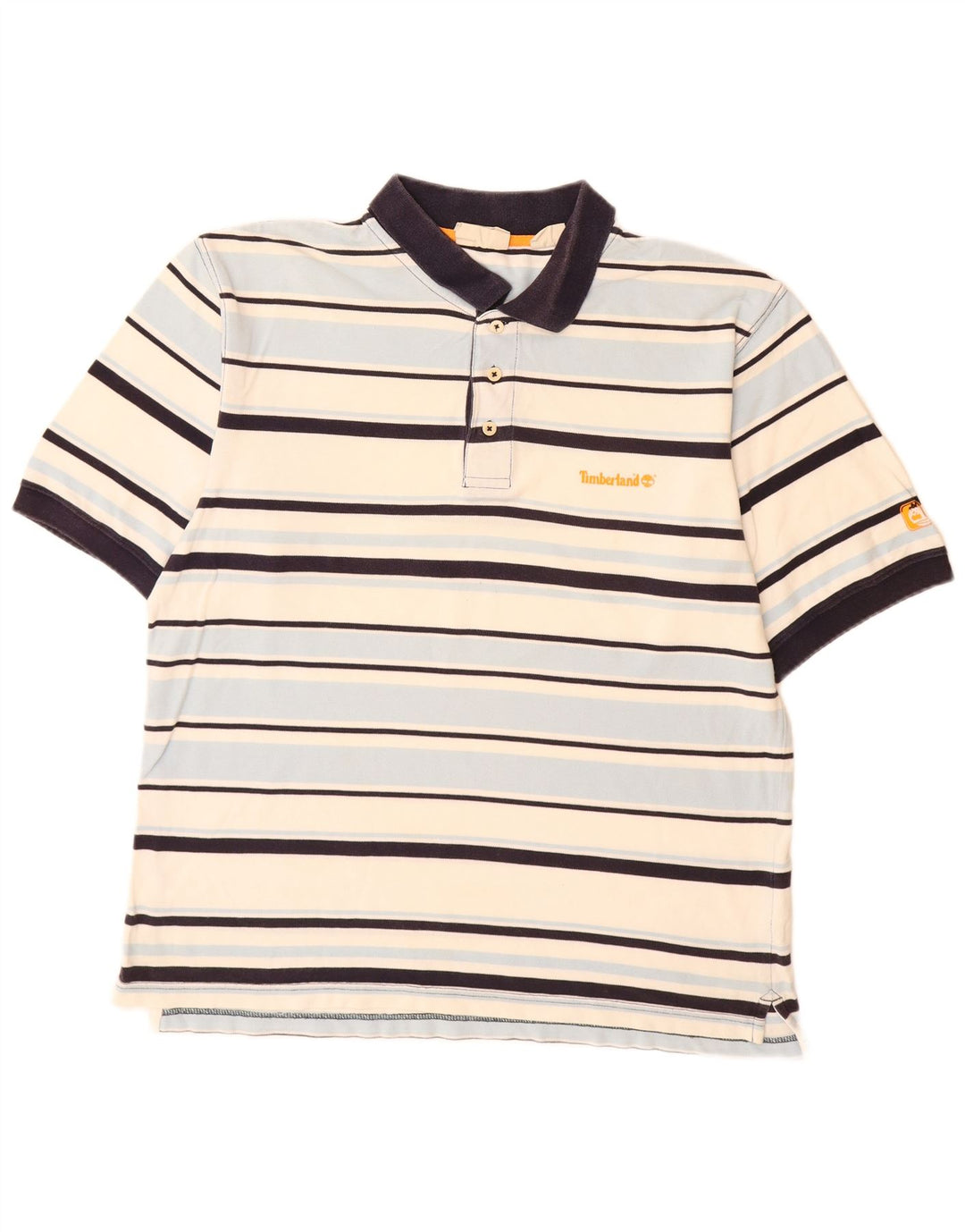 TIMBERLAND Mens Polo Shirt XL Multicoloured Striped Cotton
