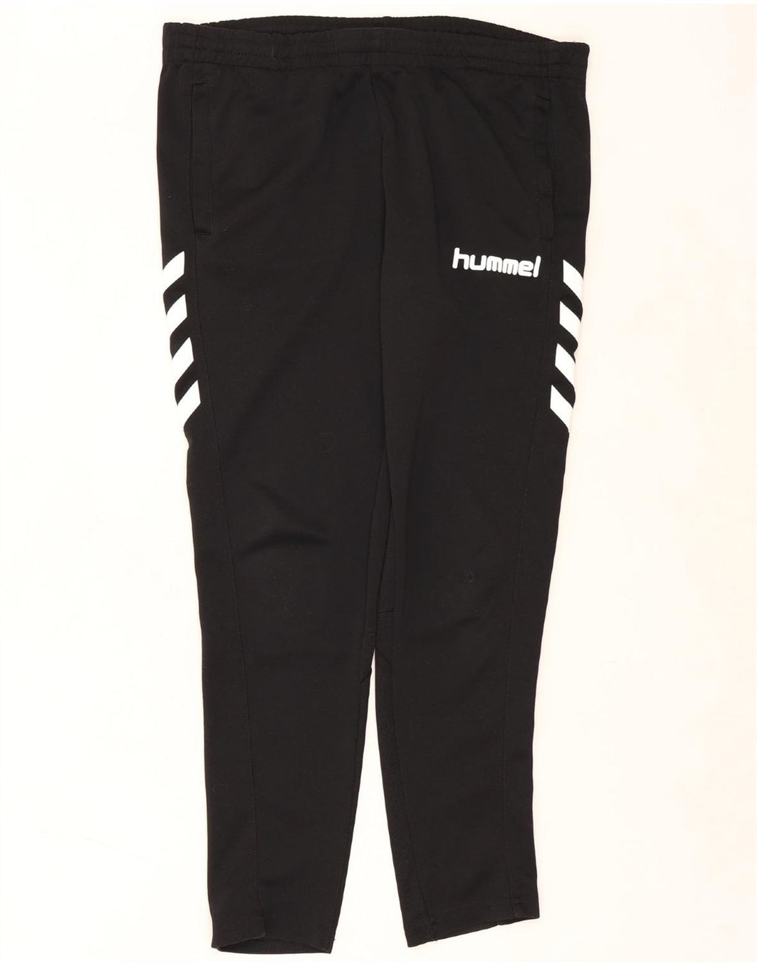 HUMMEL Mens Graphic Tracksuit Trousers Small  Black Polyester Vintage Hummel and Second-Hand Hummel from Messina Hembry 
