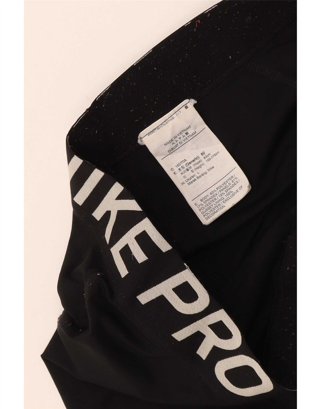Leggings grafici Nike per ragazze 12-13 anni, grande, poliestere nero