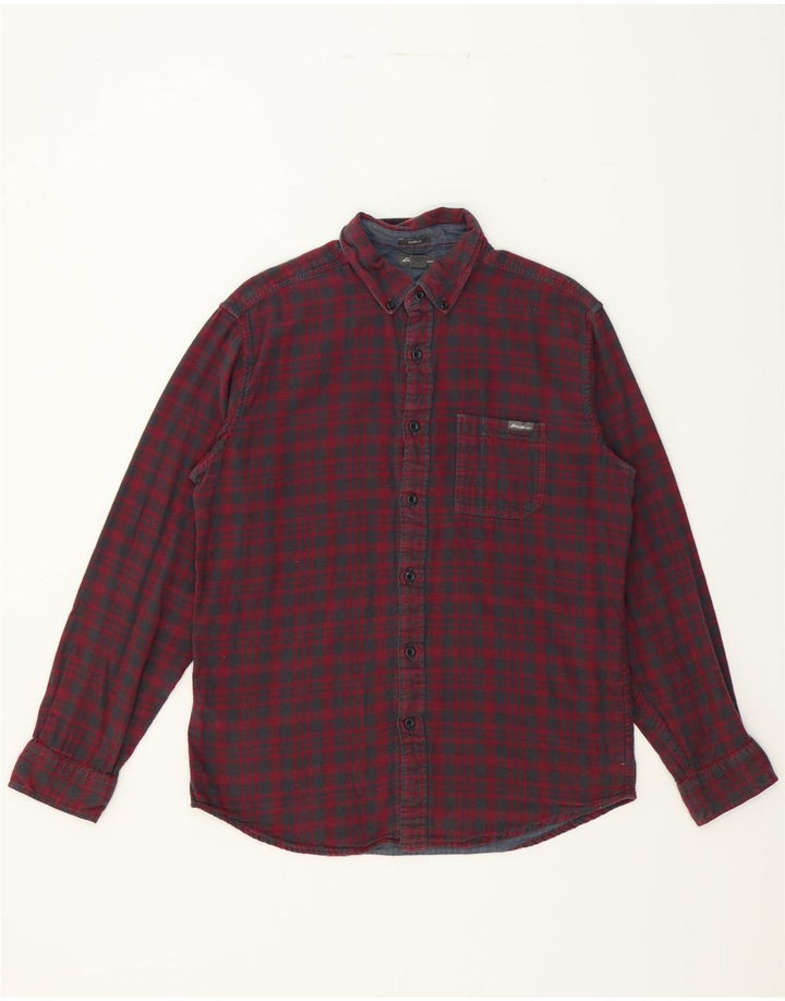 EDDIE BAUER Mens Classic Fit Shirt Medium Red Check Cotton Vintage Eddie Bauer and Second-Hand Eddie Bauer from Messina Hembry 