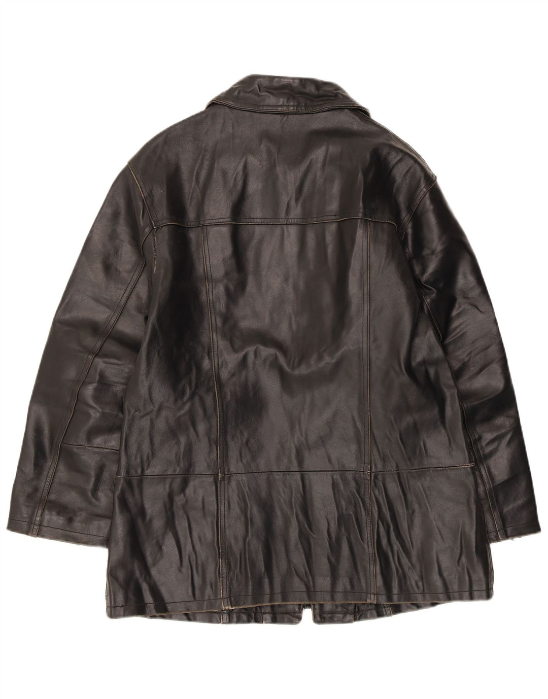 Giacca in Pelle Donna VINTAGE IT 42 Pelle Nera Media