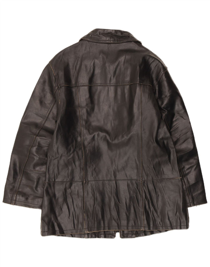 Giacca in Pelle Donna VINTAGE IT 42 Pelle Nera Media