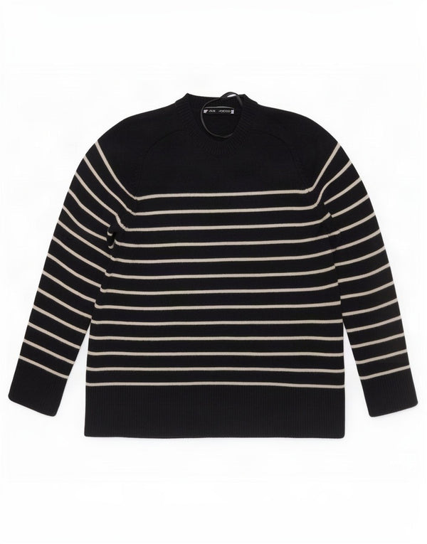 Maglione corto girocollo da donna Zara UK 10 piccolo in viscosa a righe nere