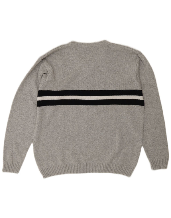 Maglione da uomo con scollo a V John F Gee UK 40/42 Colore grigio medio