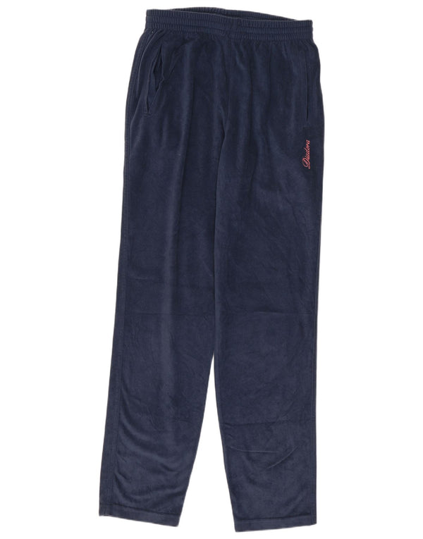 Pantaloni da tuta in velluto da donna Diadora UK 12 Medium Blu Navy Poliestere