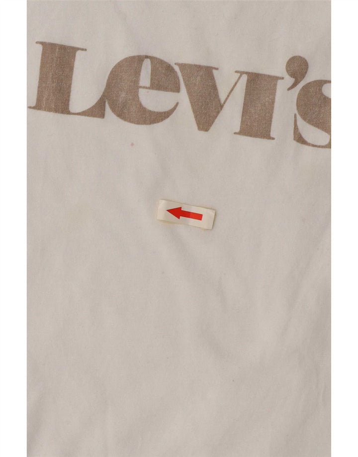 T-shirt grafica da donna Levi's Top UK 10 piccola bianca